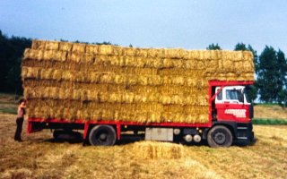 LKW mit Stroh